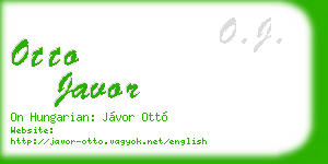 otto javor business card
