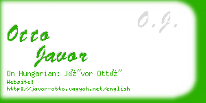 otto javor business card